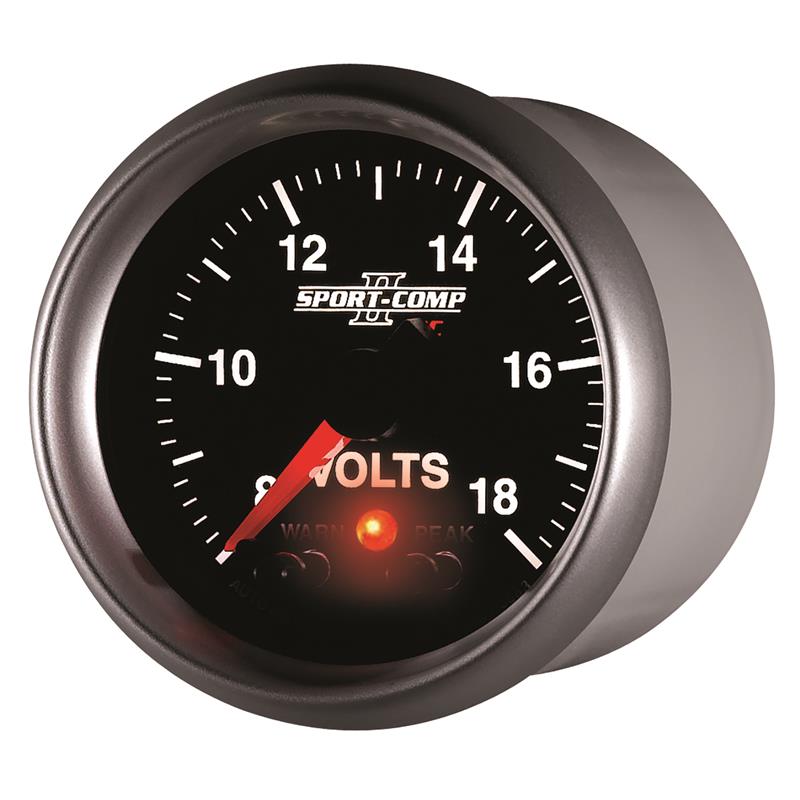 AutoMeter Sport-Comp II Digital Voltmeter Gauge, 18V - Part Number 3683