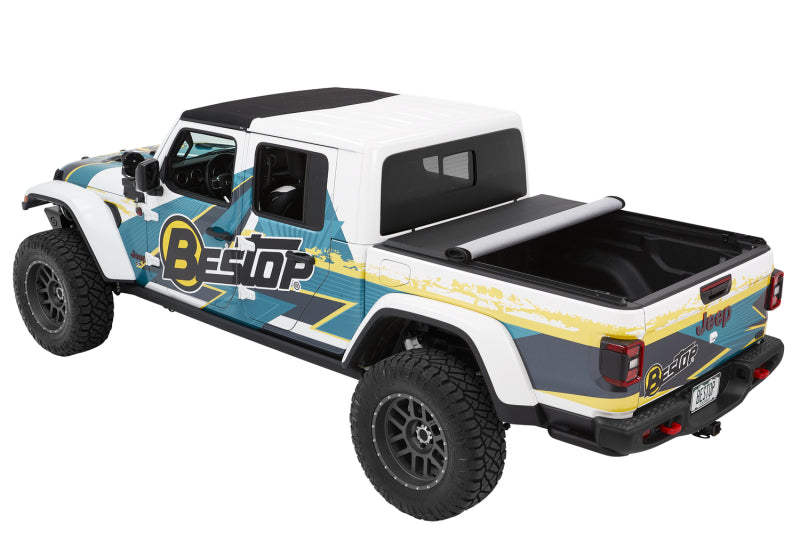 Bestop Roll Soft Tonneau Cover for 2020-2026 Jeep Gladiator 5 ft Bed - Black Diamond