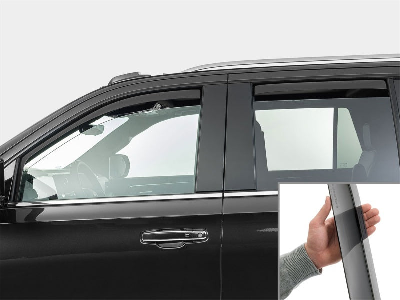 WeatherTech Side Window Deflectors for 2021-2025 Cadillac Escalade, Front and Rear, Dark Tint - WET821010IM