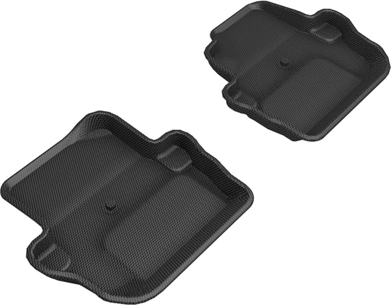 3D MAXpider KAGU Series 2nd-Row Floor Mats for 2018-2023 Jeep Wrangler JL Sport, Black - aceL1JP02021509
