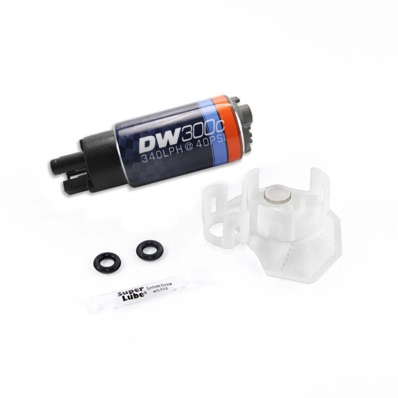 DeatschWerks DW300C 340 LPH Compact Fuel Pump with Installation Kit, Part Number DWK9-307-1026