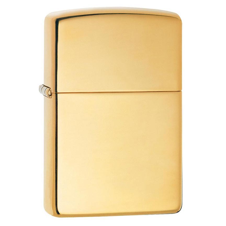 Zippo Windproof Lighter High Polish Brass, Part Number 254B