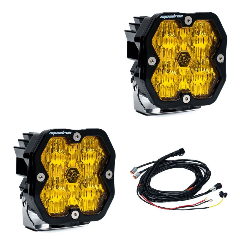 Baja Designs Squadron 2.0 Sport LED Wide Cornering Pair - Baja Amber