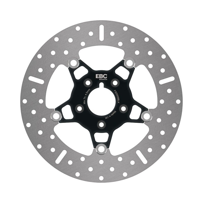 EBC Powersports FSD009BLK Front Black Chrome Brake Rotor for 1984–1986 Harley-Davidson Dyna FX, FXE and FXS