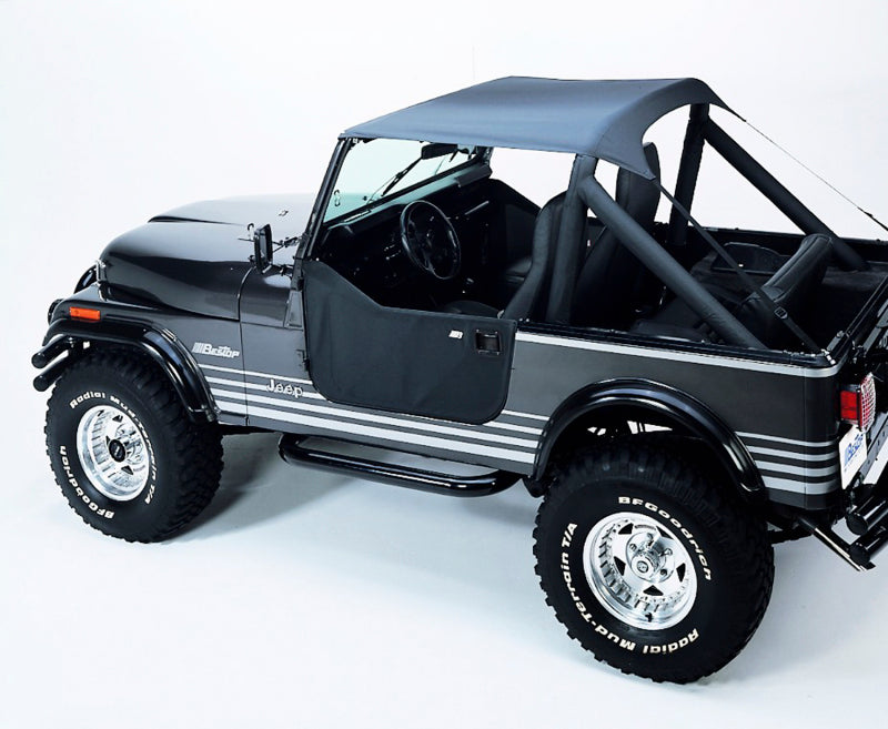 Bestop 76-86 Jeep CJ7 Traditional Bikini Top in Charcoal / Gray (Part Number: bes52508-09)