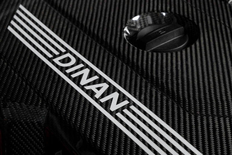 Dinan B58D Gloss Carbon Fiber Engine Cover with Matte Accents for BMW G Series Models