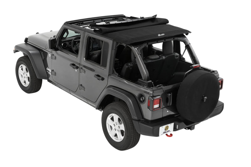 Bestop 18-26 Jeep Wrangler JL 4-Door Trektop Premium Black Twill Soft Top