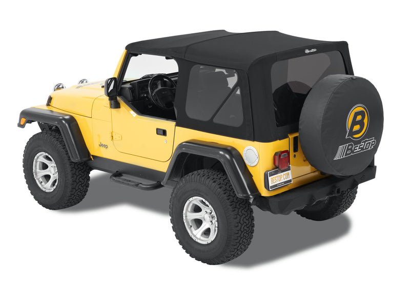 Bestop 97-06 Jeep Wrangler TJ Supertop with Sunrider Panel - Premium Black Twill