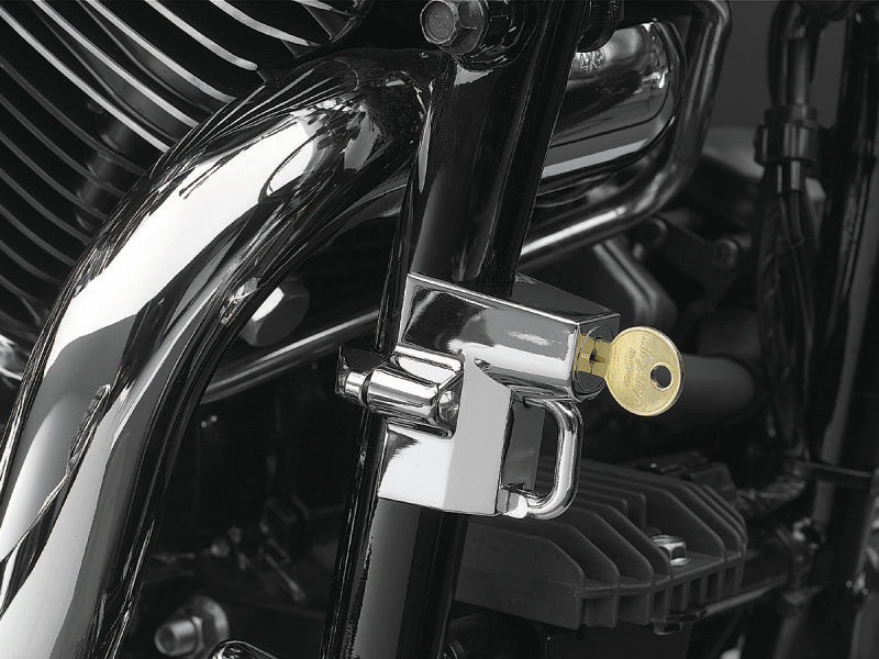 Kuryakyn Universal Helmet Lock for 1-1/4 to 1-1/2-Inch Mounts, Chrome - 4232