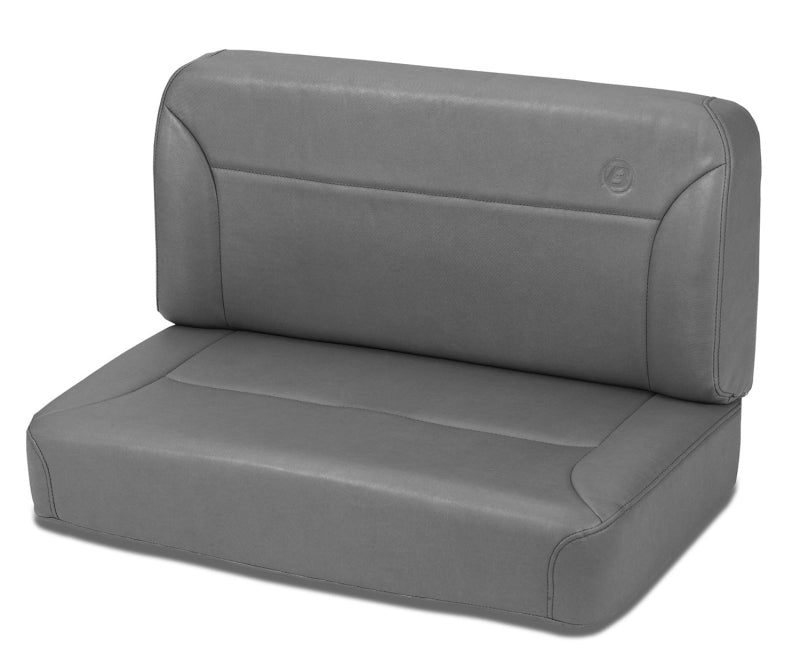 Bestop Back Seat for Jeep CJ5, CJ7, and Wrangler YJ - Trailmax II Fixed Rear Bench in Charcoal/Gray Vinyl