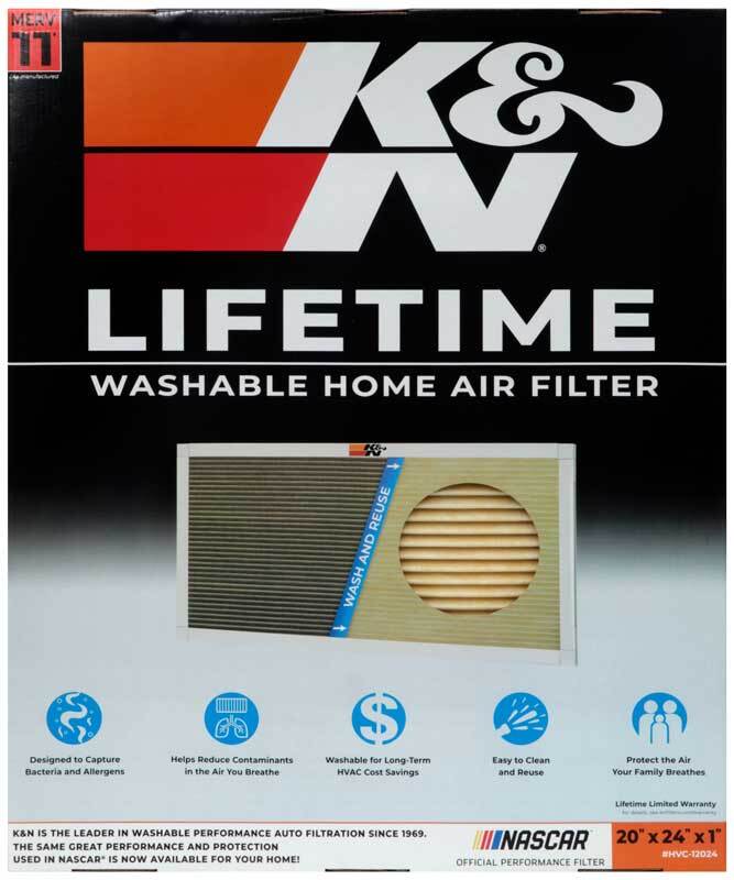 K&N Engineering HVC-12024 Reusable HVAC Air Filter
