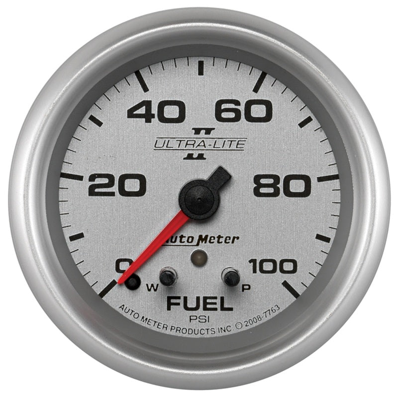 AutoMeter Ultra-Lite II 2 5/8-Inch 0-100 PSI Digital Fuel Pressure Gauge, Part Number 7763
