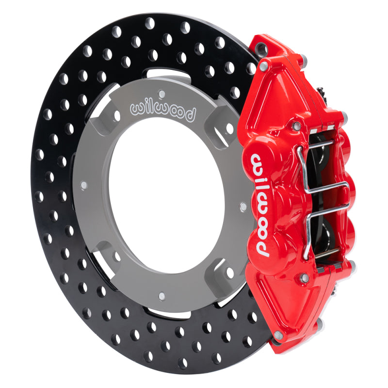 Wilwood 17-21 Can-Am X3RS Red Rear Kit 11.25in - Drilled Rotors