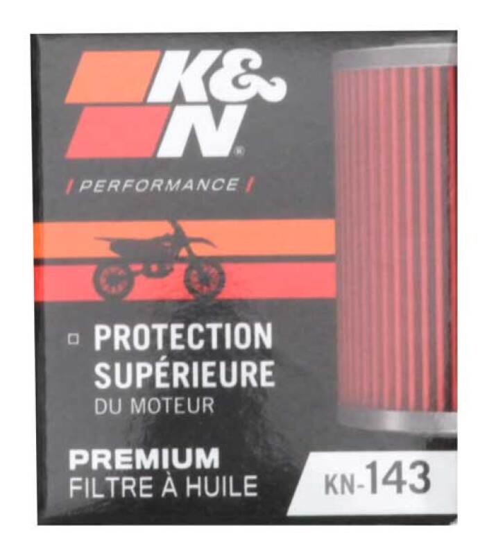 K&N Engineering KN-143 Powersports Premium Oil Filter for Yamaha and MBK