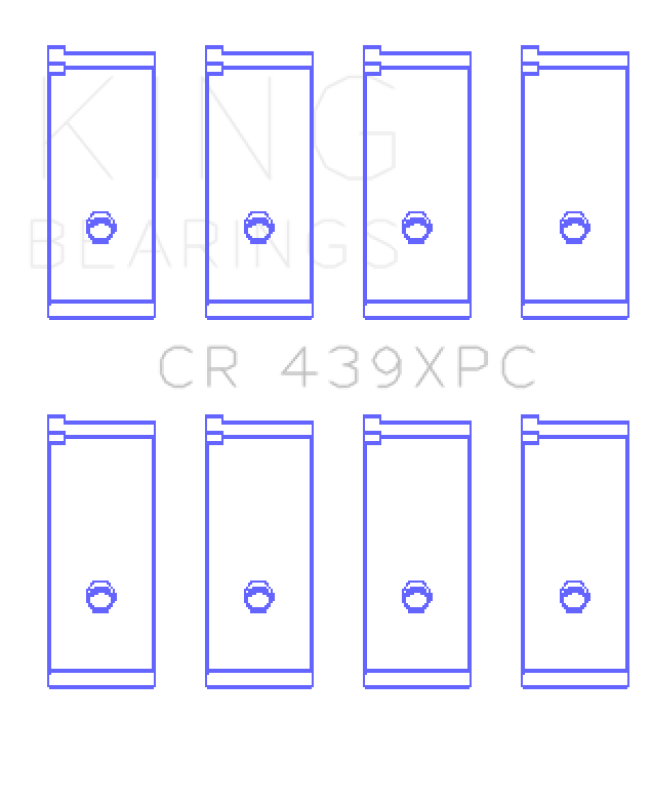 King Engine Bearings CR439XPC0.25 Performance Coated Rod Bearing Set for Acura B17A1, B18A1 and B18B1, 0.25 mm
