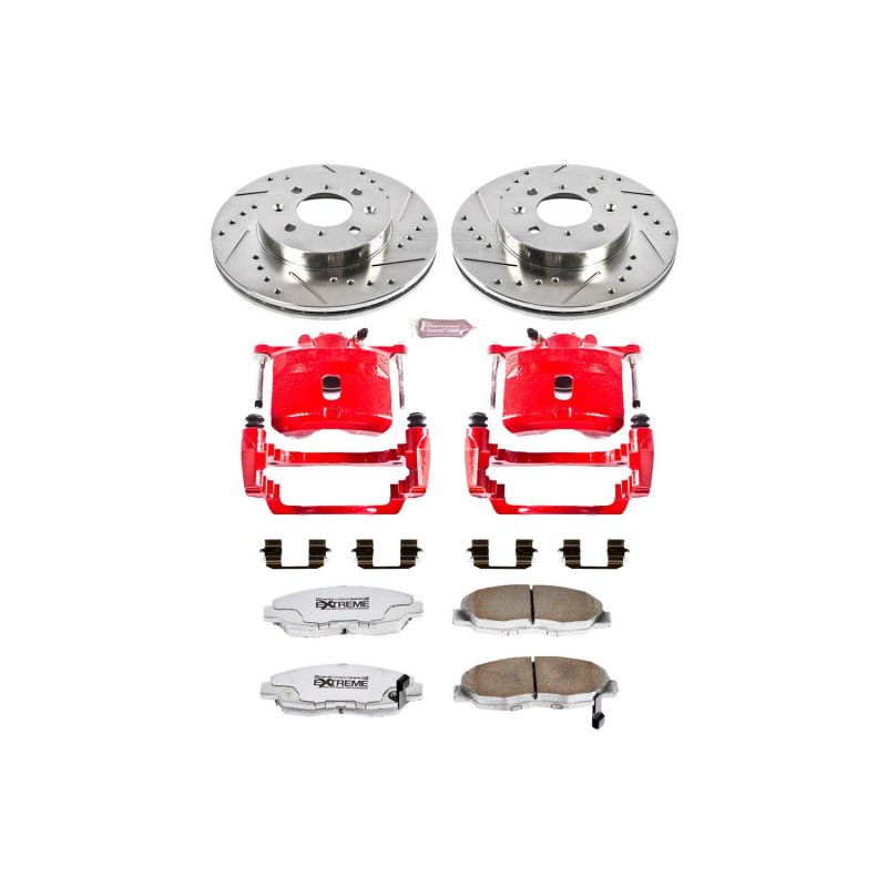 Power Stop 01-05 Honda Civic Z26 Street Kit w/ Calipers - Front