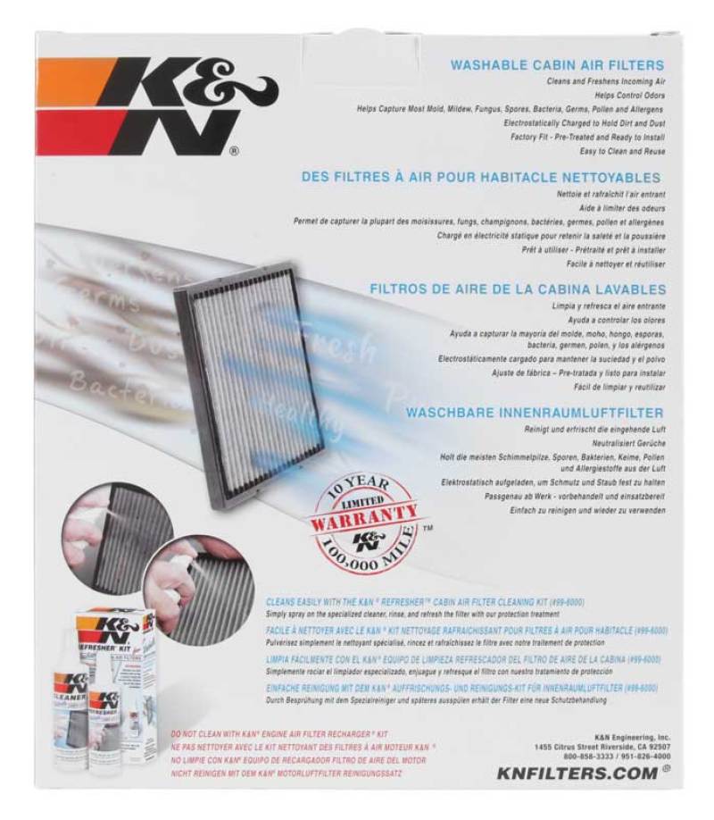K&N Replacement Cabin Air Filter VF2052 for 2019 Ford Ranger