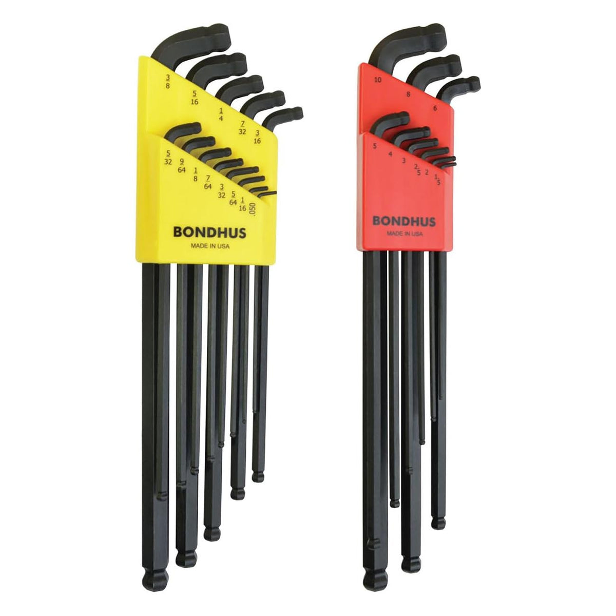 Bondhus MaxTorque Double Ball-End Hex L-Key Set, Metric and SAE, 22-Piece
