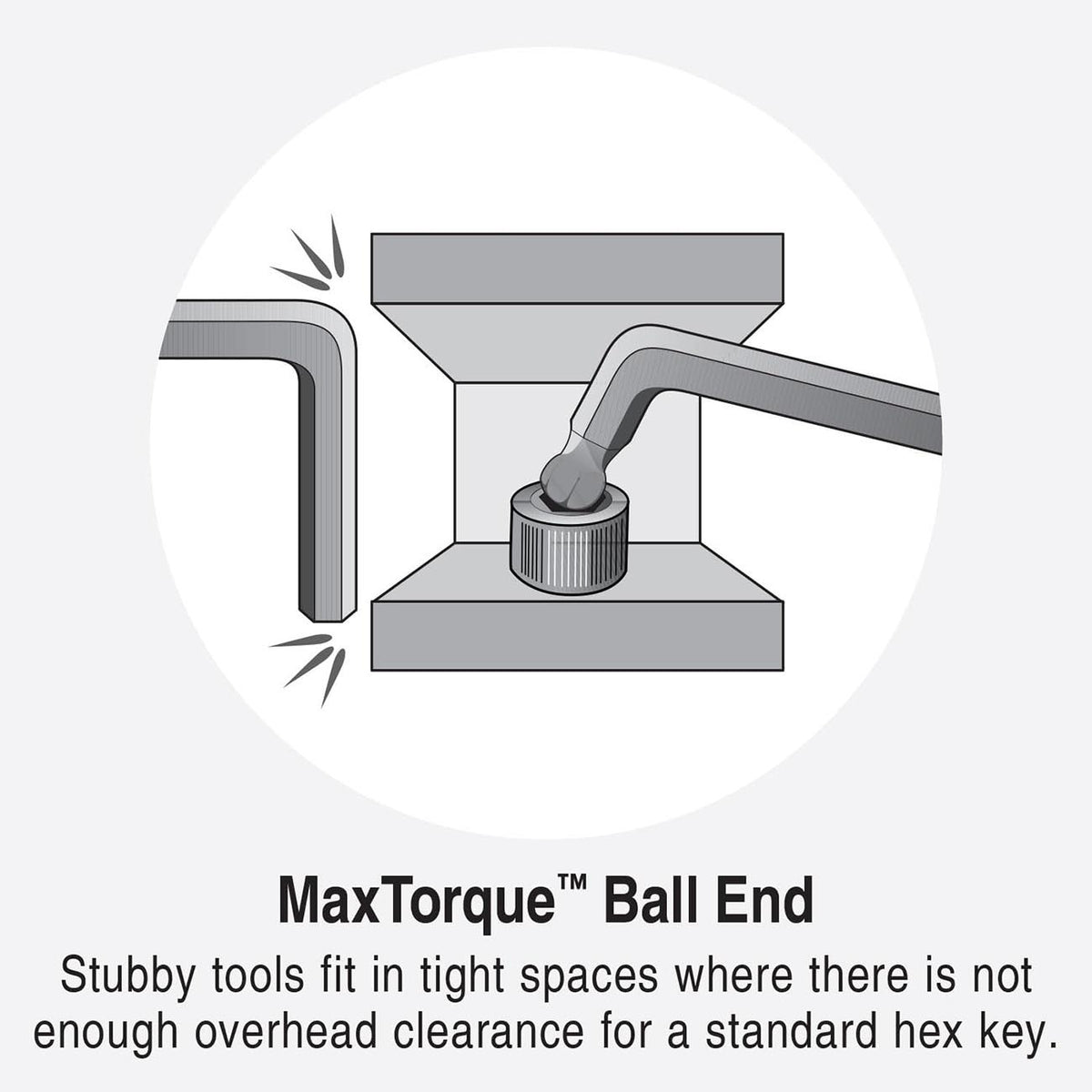 Bondhus MaxTorque Double Ball-End Hex L-Key Set, Metric and SAE, 22-Piece