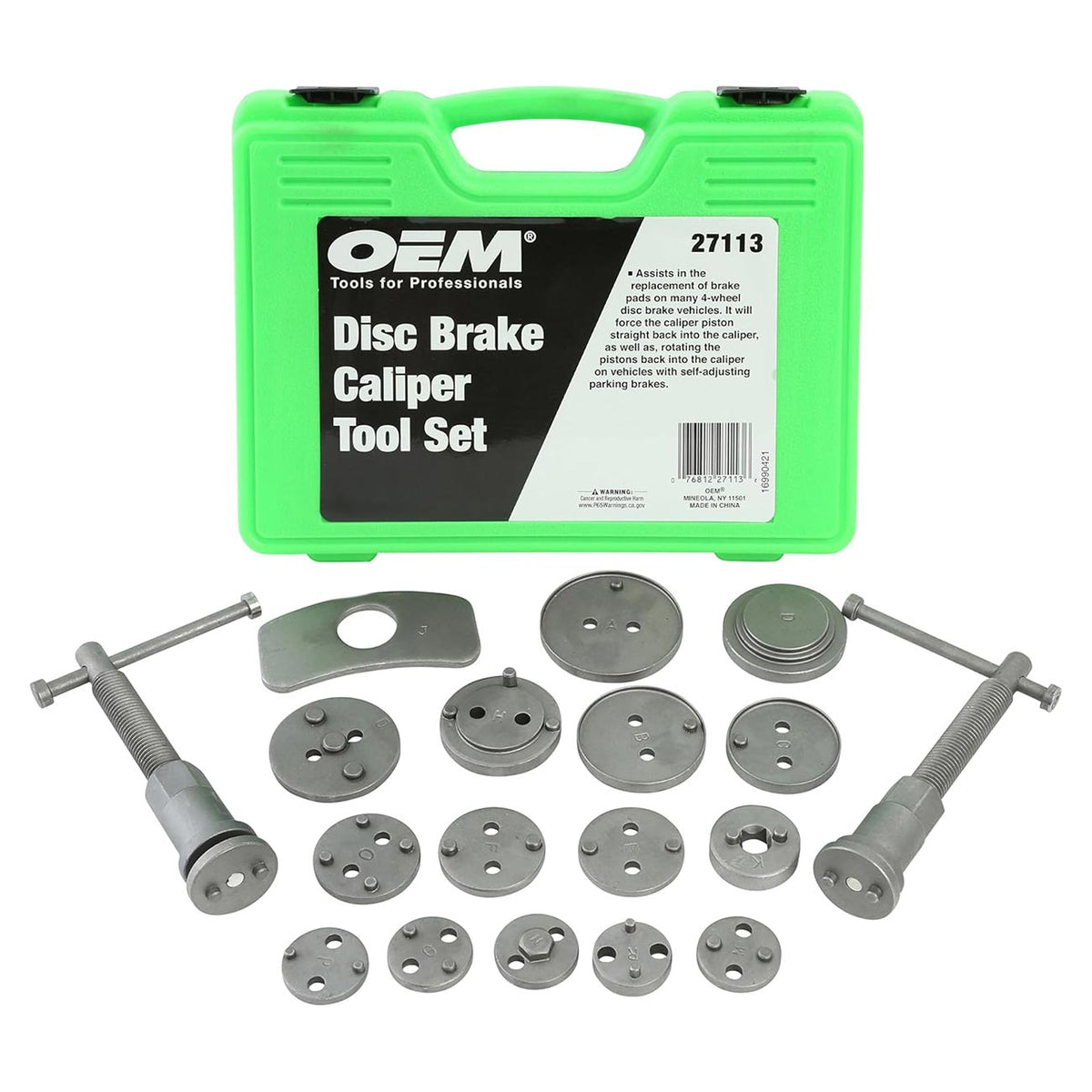 OEM Tools 27113 Disc Caliper Set, 18-Piece Set