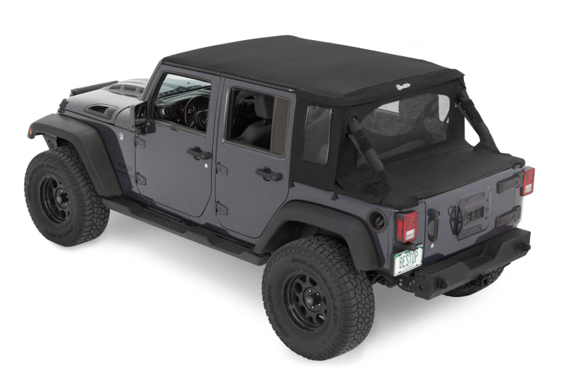 Bestop Halftop Conversion Kit for Jeep Wrangler JK 4-Door 2007-2018 - Black Diamond