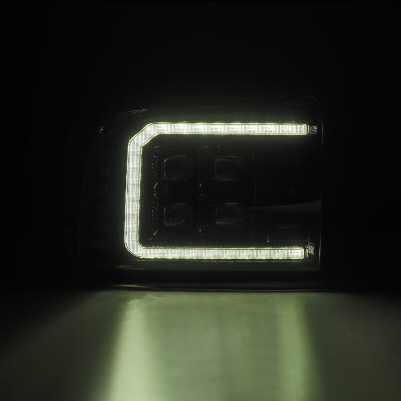 AlphaRex NOVA-Series LED Projector Headlights for 2005-2007 Ford Super Duty and Excursion, Alpha-Black, ARX880318