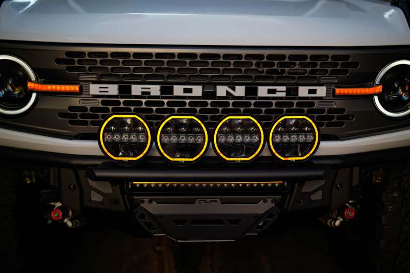 DV8 Offroad BE7RW108W-H 7-Inch Halo Elite Round Light with Accent Halo
