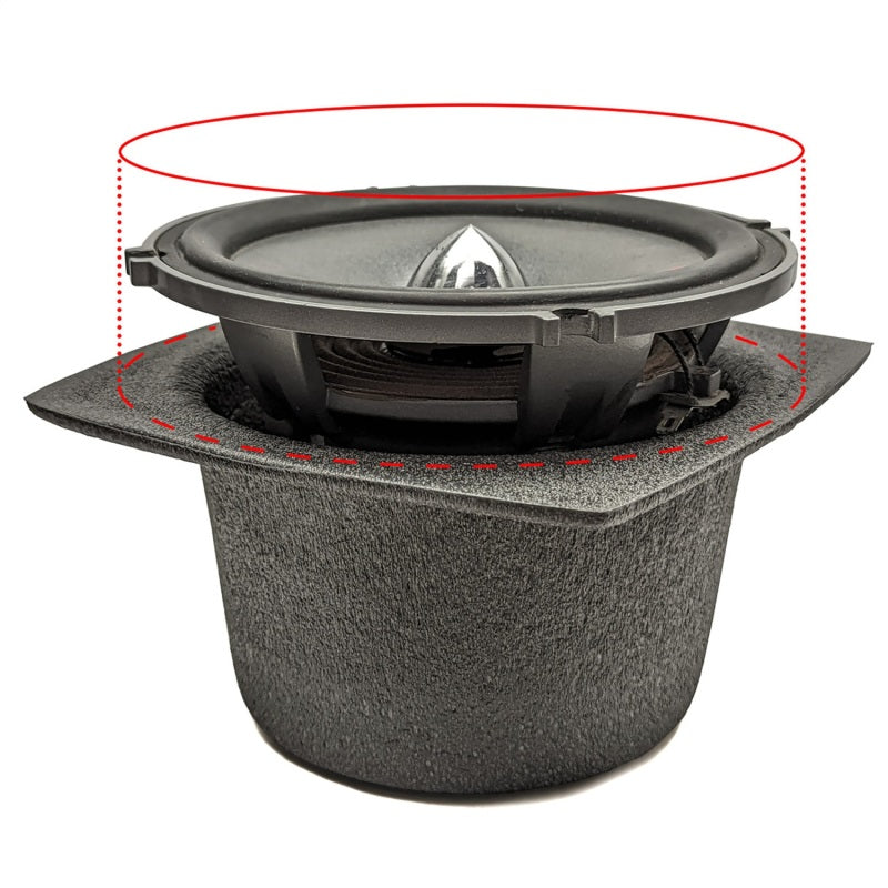DEI Speaker Baffles 5.25in Round 6.5in Wide 6.5 Height 2.5in Deep - Pair