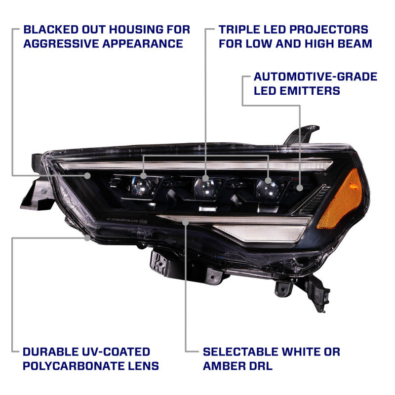 Form Lighting Toyota 4Runner Sequential LED Projector Headlights (Pair) – OE-Grade Upgrade with Dual Color DRL and Sequential Turn Signals