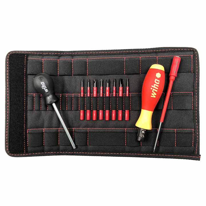 Wiha 28789 Insulated TorqueVario-S 10–50 in-lb and SlimLine Blade Set, 11-Piece