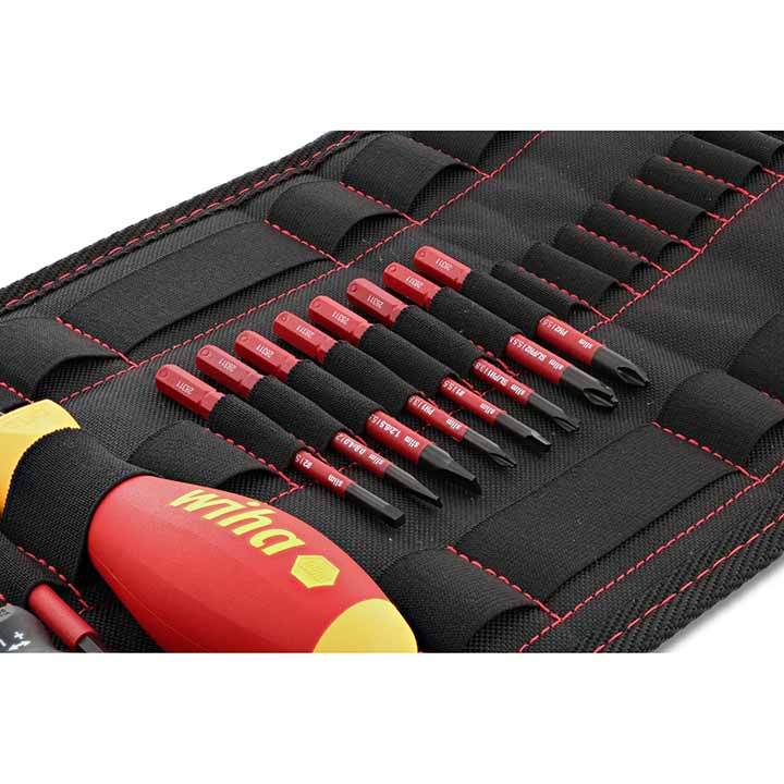 Wiha 28789 Insulated TorqueVario-S 10–50 in-lb and SlimLine Blade Set, 11-Piece