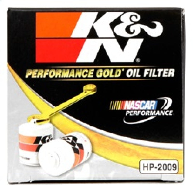 K&N Engineering HP-2009 Performance Gold Oil Filter for 2003-2005 Dodge Neon SRT-4 and Lotus Elise
