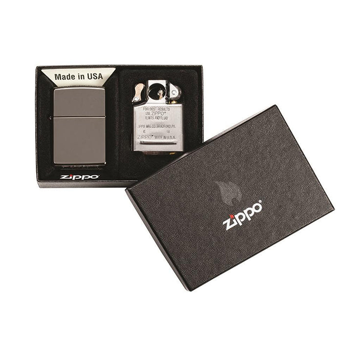 Zippo Black Ice Windproof Lighter with Pipe Insert
