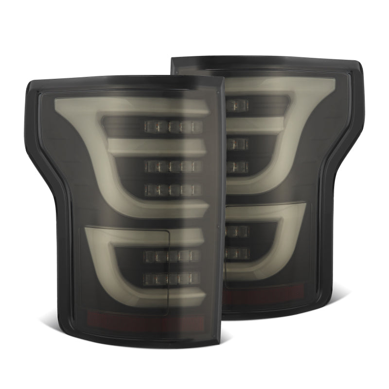 AlphaRex Luxx-Series LED Tail Lights for 2015-2020 Ford F-150, Alpha-Black - ARX652040