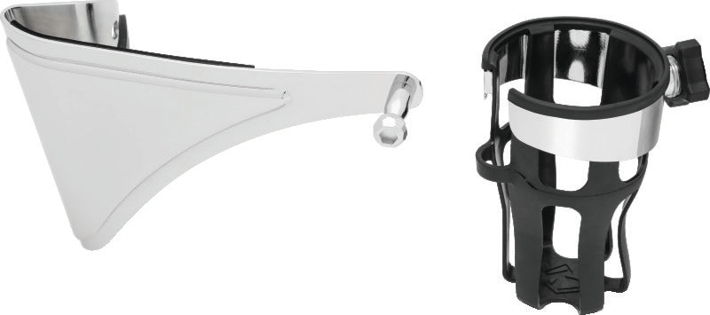 Kuryakyn Reflex Right-Side Passenger Drink Holder for Harley-Davidson Touring Models, Chrome - 6486