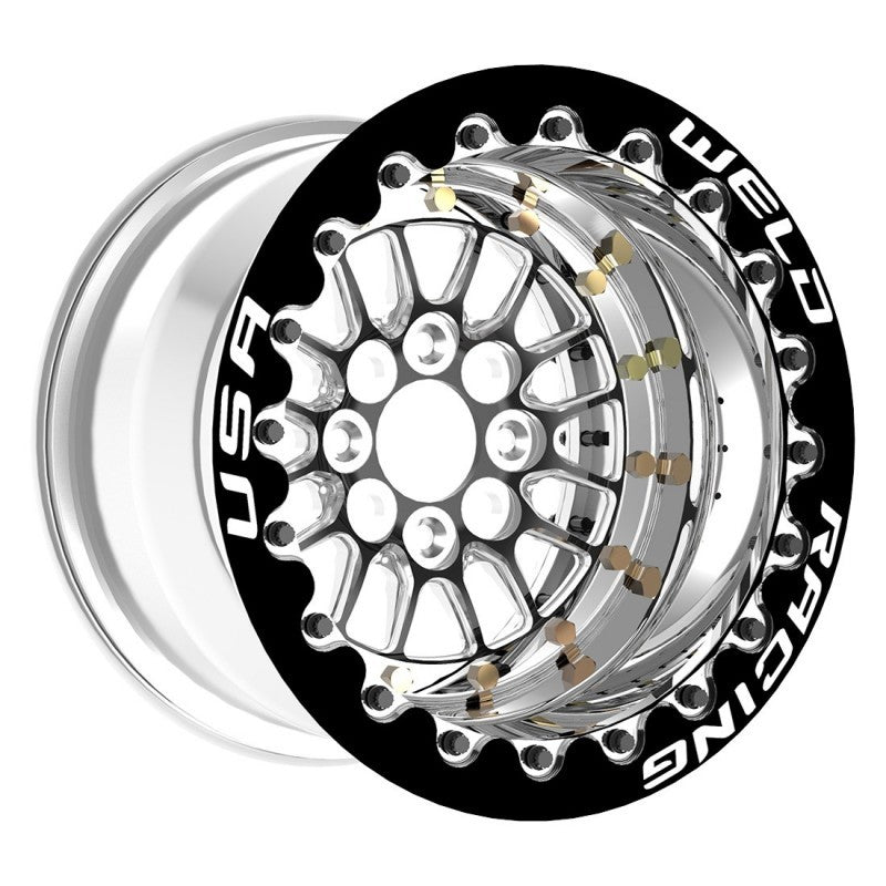 Weld Tuner Import Drag 13x10 / 4x100mm BP / 5in. BS Black Wheel CTR