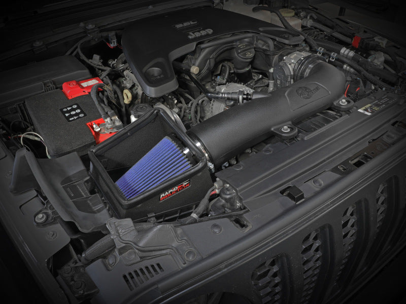 aFe Rapid Induction Cold Air Intake System with Pro DRY S Filter for 2018-2026 Jeep Wrangler JL and Gladiator JT 3.6L V6, Part 52-10008R