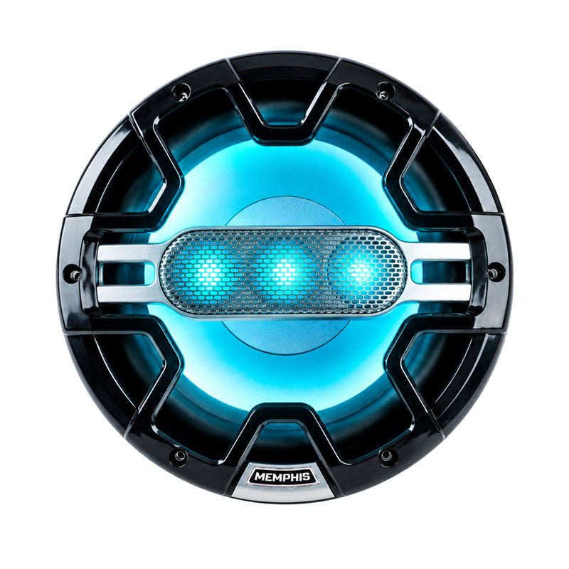 Memphis - MM804 - MARINE 8" 2-WAY SPKR B&W GRILLES WITH RGB LED