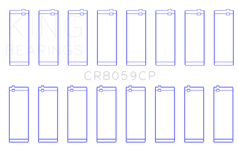 King Engine Bearings CR8059CP Connecting Rod Bearing Set for GM Duramax Diesel L86, LT1 and LT4