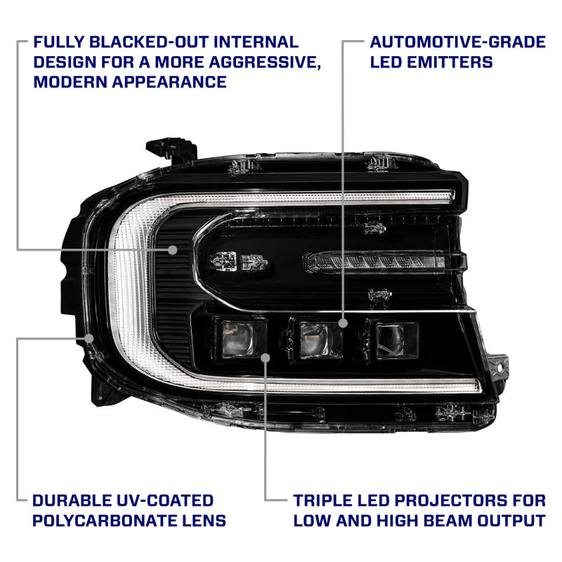 Form Lighting 22-24 Ford Maverick Sequential LED Projector Headlights (Pair) - Black Housing Upgrade