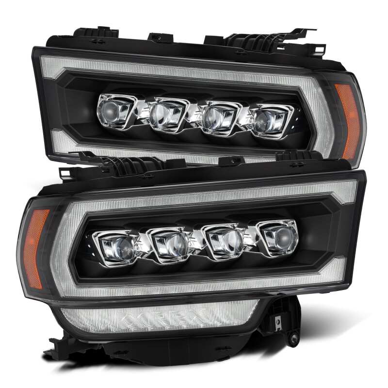 AlphaRex NOVA LED Projector Headlights for 2019-2020 Ram 2500, Plank Style, Black Housing