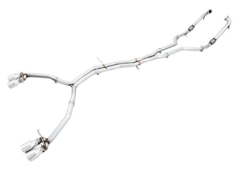 AWE Tuning Audi B9 S5 Sportback Track Edition Exhaust - Non-Resonated (Silver 90mm Tips)