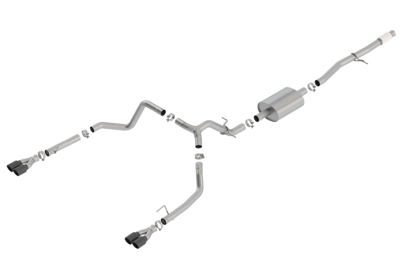 Borla 140770BC S-Type Cat-Back Exhaust System for 2019-2026 Chevrolet Silverado 1500 and GMC Sierra 1500 5.3L V8