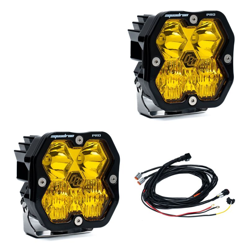 Baja Designs Squadron-R 2.0 Sport LED Driving/Combo Pair - Baja Amber