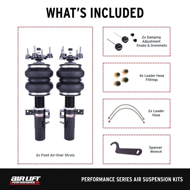Air Lift Performance Front Air Suspension Kit for BMW Z4 and Toyota GR Supra - Part Number ALF76012