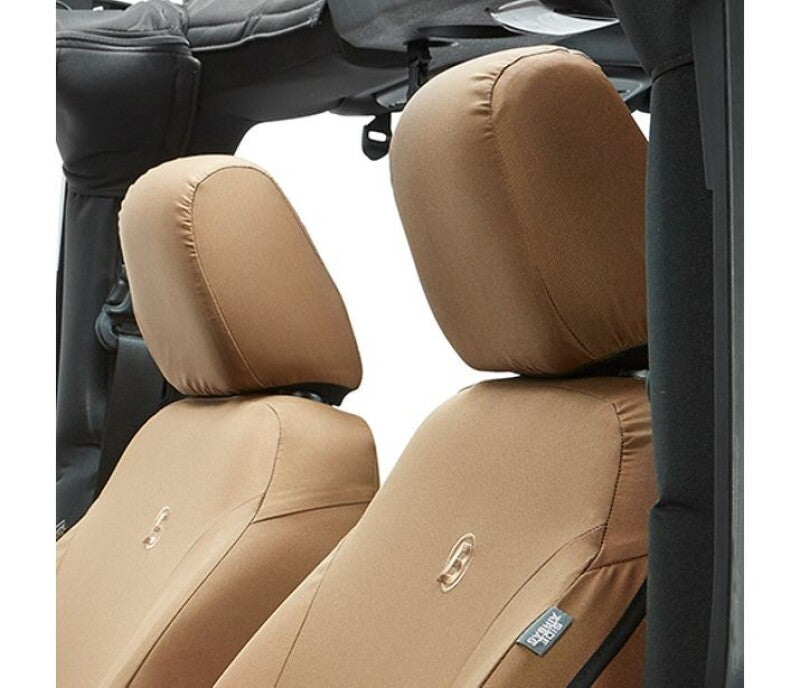 Bestop 2007-2012 Jeep Wrangler JK Front Seat Covers in Tan – Durable and Custom Fit