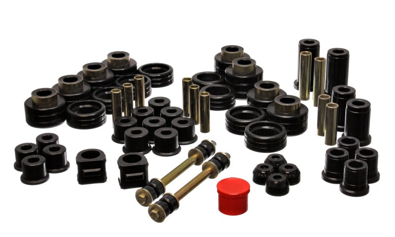 Energy Suspension eng3.18101G - 88-98 Chevy/GMC 4WD Black Hyper-Flex Master Bushing Set