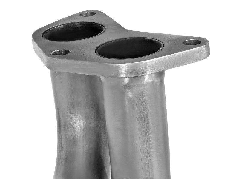 aFe Twisted Steel 304 Stainless Steel Long Tube Header with High-Flow Catalytic Converter, 48-36005-1HC