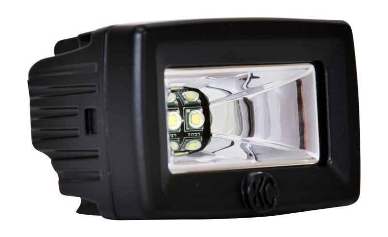 KC HiLiTES C-Series C2 20W LED Area Flood Lights, 2-Inch, Pair Pack with Wiring Harness and Switch