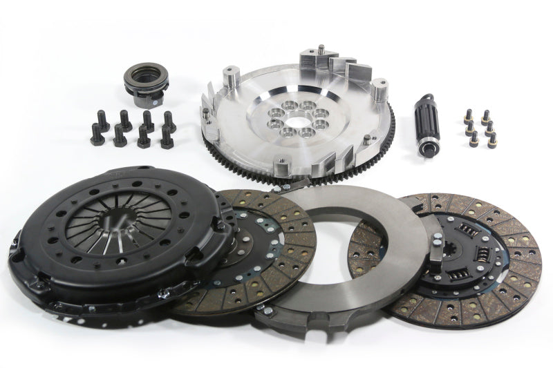 DKM Clutch MS Twin Disc Clutch Kit with Steel Flywheel for BMW E34, E36, E39, E46 and Z3, 660 ft-lb